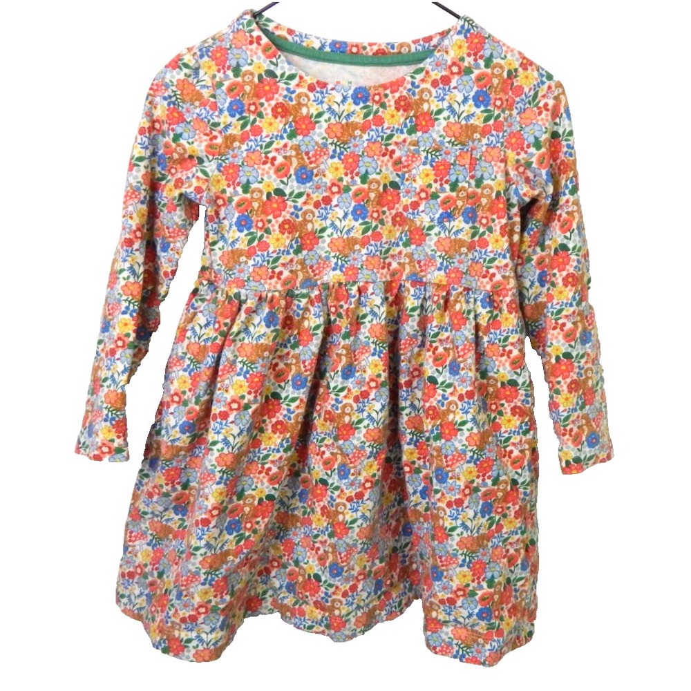Mini Boden Dress Floral Dog Long Sleeve Cotton Cockapoo Doodle Colorful